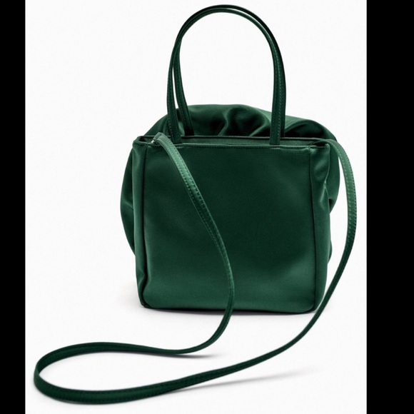 ZARA SATIN EFFECT FLOWER BAG NWT - Picture 3 of 10